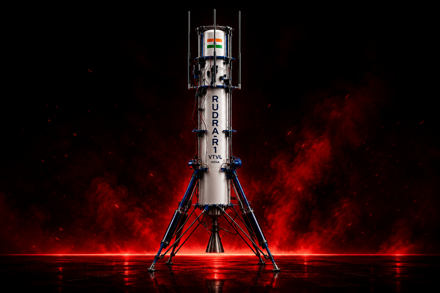 RUDRA-R1 reusable VTVL vehicle